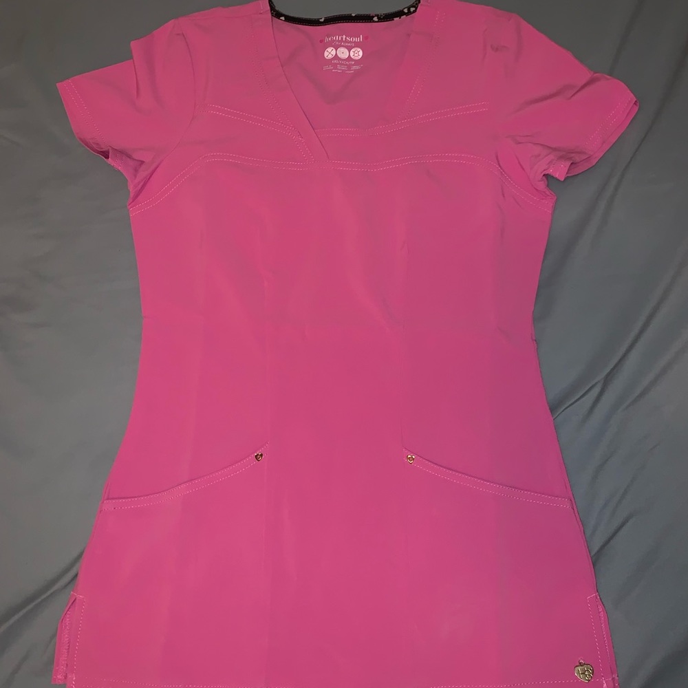 HeartSoul pink scrub top